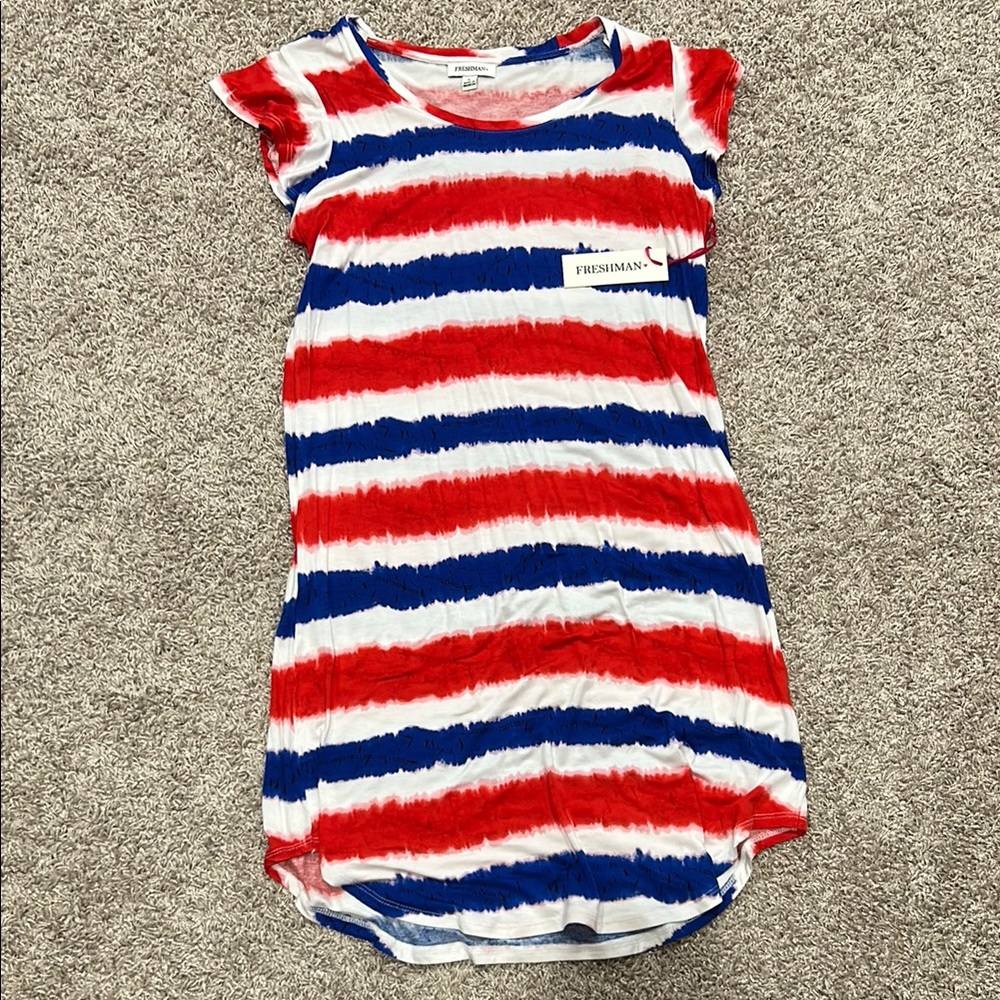 Freshman Bold Striped Tee in Red, White, and Blue
